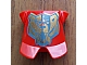invID: 308959488 P-No: 2587pb06  Name: Minifigure Armor Breastplate with Leg Protection with Santis Gold Bear Pattern