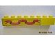 invID: 309075837 P-No: 3008pb006  Name: Brick 1 x 8 with Dark Pink Ribbon on Yellow Background Pattern (Sticker) - Sets 375-2 / 6075-2