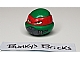 invID: 311931117 P-No: 12607pb10  Name: Minifigure, Head, Modified Ninja Turtle with Red Mask and Mouth Muffle Pattern (Raphael)