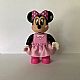 invID: 314742855 M-No: 47394pb235  Name: Duplo Figure Lego Ville, Minnie Mouse, Bright Pink Top with Black Sleeves, Dark Pink Legs (6206110)