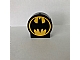 invID: 314744075 P-No: 14222pb004  Name: Duplo, Brick 1 x 2 x 2 Round Top, Cut Away Sides with Batman Logo Pattern