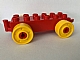 invID: 314744217 P-No: 11248c01  Name: Duplo Car Base 2 x 6 with Open Hitch End and Yellow Wheels with Fake Bolts