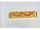 invID: 334655276 P-No: 3009pb006  Name: Brick 1 x 6 with Dark Pink Ribbon on Yellow Background Pattern (Sticker) - Sets 375-2 / 6075-2