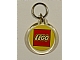 invID: 318354288 G-No: KC095  Name: Lego Logo / Owl Figure, Yellow background, 6 x 6 Clear Plastic - Round Key Chain