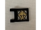 invID: 320136228 P-No: 2335pb160  Name: Flag 2 x 2 Square with Gold Ninjago Earth Emblem Pattern on Both Sides (Stickers) - Set 70733