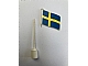 invID: 321009305 P-No: 776p02  Name: Flag on Flagpole, Wave with Sweden Pattern - No Bottom Lip