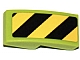 invID: 321254795 P-No: 11477pb041L  Name: Slope, Curved 2 x 1 x 2/3 with Black and Yellow Danger Stripes Pattern Left (Sticker) - Sets 60121 / 60122