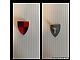 invID: 321364500 P-No: 3846px3  Name: Minifigure, Shield Triangular  with Red/Maroon Quarters Pattern