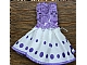 invID: 326130048 P-No: belvdress04  Name: Belville, Clothes Dress (Adult) Sleeveless Net Top, White Skirt with Dark Purple Dots Pattern
