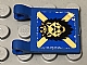 invID: 326344973 P-No: 2335pb068  Name: Flag 2 x 2 Square with Lion Head and Yellow X on Blue Background Pattern (Sticker) - Set 10176