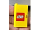 invID: 327754350 P-No: 58381pb01  Name: Door 1 x 3 x 4 Left - Open Between Top and Bottom Hinge with Lego Logo Pattern (Sticker) - Set 3221