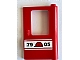 invID: 327911403 P-No: 4182pb017  Name: Door 1 x 4 x 5 Train Right, Thin Support at Bottom with Red Construction Helmet and '7905' Pattern (Sticker) - Set 7905