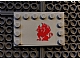 invID: 330401601 P-No: 6180pb080L  Name: Tile, Modified 4 x 6 with Studs on Edges with Red Gryphon Pattern Model Left Side (Sticker) - Set 75081