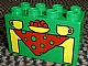 invID: 22583030 P-No: 31111pb027  Name: Duplo, Brick 2 x 4 x 2 with Yellow Table and Red Cloth Pattern