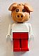 invID: 331461428 M-No: fab11f  Name: Fabuland Pig - Peter Pig (Cook), Red Legs, White Top
