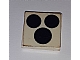 invID: 332711380 P-No: 3068p65  Name: Tile 2 x 2 with 3 Black Circles, Stove Top Burners Pattern (Sticker) - Sets 6365 / 6372 / 6374