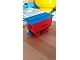 invID: 333724982 P-No: 3443c04pb01  Name: Train Battery Box Car with Two Contact Holes, Red Switch Lever, Blue and Red Magnets, Red Wheels, and Blue Roof with 