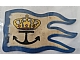 invID: 334865390 P-No: x376px5  Name: Cloth Flag 8 x 5 Wave with Blue Border and Crown and Anchor Pattern