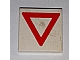 invID: 336321132 P-No: 3068p06  Name: Tile 2 x 2 with Red Warning Triangle Pattern