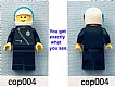 invID: 336643608 M-No: cop004  Name: Police - Zipper with Badge, Black Legs, White Helmet, Trans-Light Blue Visor