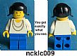 invID: 336790087 M-No: ncklc009  Name: Necklace Gold - Blue Legs, Black Pigtails Hair