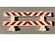 invID: 336991988 P-No: 6079pb07  Name: Fence 1 x 8 x 2 2/3 with Red and White Danger Stripes (Small Red Corners) Pattern (Stickers) - Set 60026