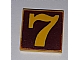 invID: 337462319 P-No: 3068pb2437  Name: Tile 2 x 2 with Number  7 Brown Background Pattern