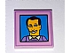 invID: 337473011 P-No: 3068pb0925  Name: Tile 2 x 2 with The Simpsons Smiling Male Character (Gordie Howe) Photo Pattern