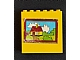 invID: 338045227 P-No: 3754pb20  Name: Brick 1 x 6 x 5 with Picture of House in Brown Frame Pattern (Sticker) - Set 232
