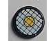 invID: 338942761 P-No: 4150pb011  Name: Tile, Round 2 x 2 with Black Grid and Yellow Dot Pattern (Sticker) - Set 8829