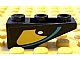 invID: 22864916 P-No: 4287pb002L  Name: Slope, Inverted 33 3 x 1 with Yellow Eye with Dark Turquoise Stripe Left Pattern, Both Sides Different, Model Left Side (Stickers) - Set 8257