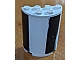 invID: 339347403 P-No: 6259pb009  Name: Cylinder Half 2 x 4 x 4 with Black Sections Pattern (Stickers) - Set 7468