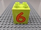 invID: 340279032 P-No: 31110pb026  Name: Duplo, Brick 2 x 2 x 2 with Number 6 Orange Pattern