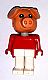 invID: 340402855 M-No: fab11d  Name: Fabuland Pig - Pierre Pig, White Legs, Red Top (Tuba Player)