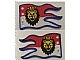invID: 340585306 P-No: x376px6  Name: Cloth Flag 8 x 5 Wave with Royal Knights Lion Head on Red and White Background Pattern