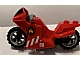 invID: 340865830 P-No: 18895c02pb02  Name: Motorcycle Sport Bike with Black Windshield Pattern, Black Frame, Light Bluish Gray Wheels and Dark Bluish Gray Handlebars with Fire Pattern on Both Sides (Stickers) - Set 60108