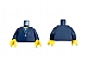 invID: 341335117 P-No: 973pb0259c01  Name: Torso Jacket with Pockets and Zipper over Blue Button Up Shirt and White Undershirt, Yellow Neck Pattern / Dark Blue Arms / Yellow Hands