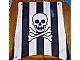 invID: 342004785 P-No: sailbb31  Name: Cloth Sail Square with Black Stripes, Skull and Crossbones Pattern