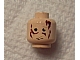 invID: 342409365 P-No: 3626bpb0237  Name: Minifigure, Head Male Scars Red Left & Right, No Eyebrows Pattern - Blocked Open Stud