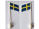 invID: 343065194 P-No: 776p02  Name: Flag on Flagpole, Wave with Sweden Pattern - No Bottom Lip