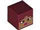 invID: 343778074 P-No: 19729pb066  Name: Minifigure, Head, Modified Cube with Pixelated Medium Nougat and Nougat Face, Black Eyes and Dark Pink Mouth Pattern (Minecraft Jungle Explorer)