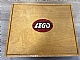 invID: 344913913 G-No: wood11  Name: Wooden Storage Box with Plain Sliding Top and LEGO Logo in Red Oval