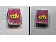 invID: 345019820 P-No: 3840pb02  Name: Minifigure Vest with Crown on Purple Background Pattern (Stickers)  - Sets 375 / 6075