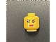 invID: 346190651 P-No: 3626cpb2271  Name: Minifigure, Head Dual Sided Female Black Eyebrows, Eyelashes, Medium Nougat Freckles, Dark Pink Lips, Lopsided Smile / Angry Pattern - Hollow Stud