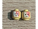 invID: 346203215 P-No: 3626bp3j  Name: Minifigure, Head Face Paint Islander with Red and White War Paint Pattern - Blocked Open Stud