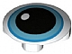 invID: 346848348 P-No: 2654pb017  Name: Plate, Round 2 x 2 with Rounded Bottom and Medium Azure Eye Pattern