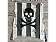 invID: 347390753 P-No: sailbb11  Name: Cloth Sail Square with Dark Gray Stripes, Skull and Crossbones Pattern, Damage Cutouts