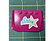 invID: 347682639 P-No: 52031pb100  Name: Wedge 4 x 6 x 2/3 Triple Curved with 'Livi' and Gold and Medium Azure Star Pattern (Sticker) - Set 41106