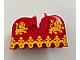 invID: 347825316 P-No: 2490px3  Name: Horse Barding, Ruffled Edge with Yellow Lions Pattern