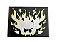 invID: 347907880 P-No: 4515pb043  Name: Slope 10 6 x 8 with Glow In Dark Flaming Face Pattern (Sticker) - Set 9464